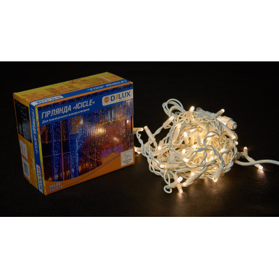Гірлянда Delux ICICLE 75 LED 2 x 0.7 м IP44 EN Теплий білий/білий (90016594) Вінниця - фото 2