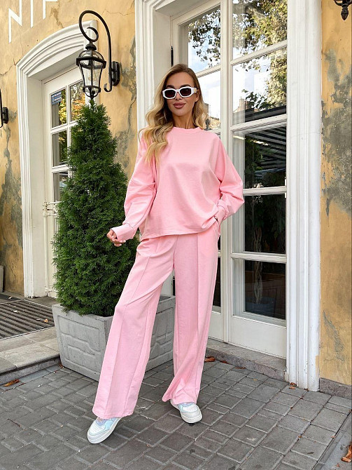 Жіночий стильний повсякденний костюм турецька двонитка Одеса - фото 1