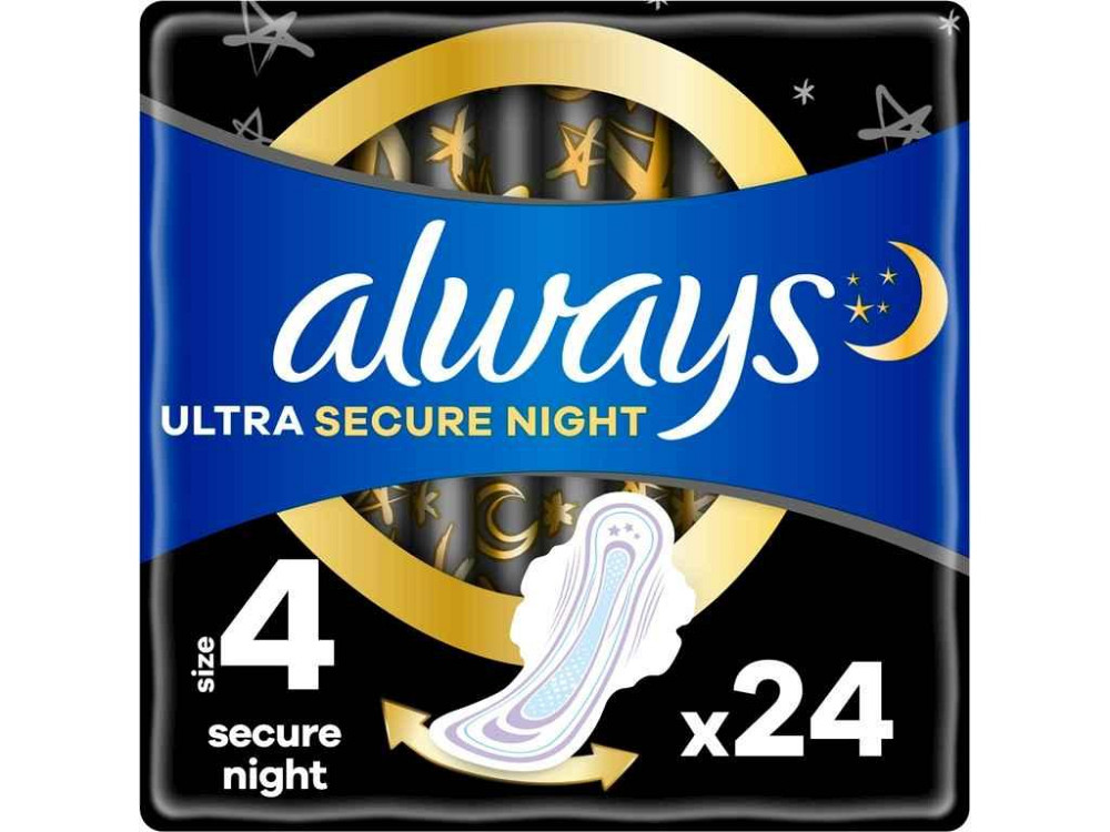 Прокладки гігієнічні нічні 7к. 24шт Always Ultra Secure Night ТМ ALWAYS   Solmir Київ - фото 1
