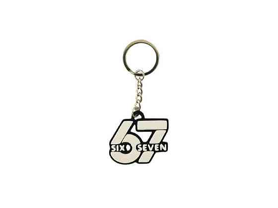 Брелок 3х4см пластик черно-белый 67 (six seven) ТМ 3DSD Киев