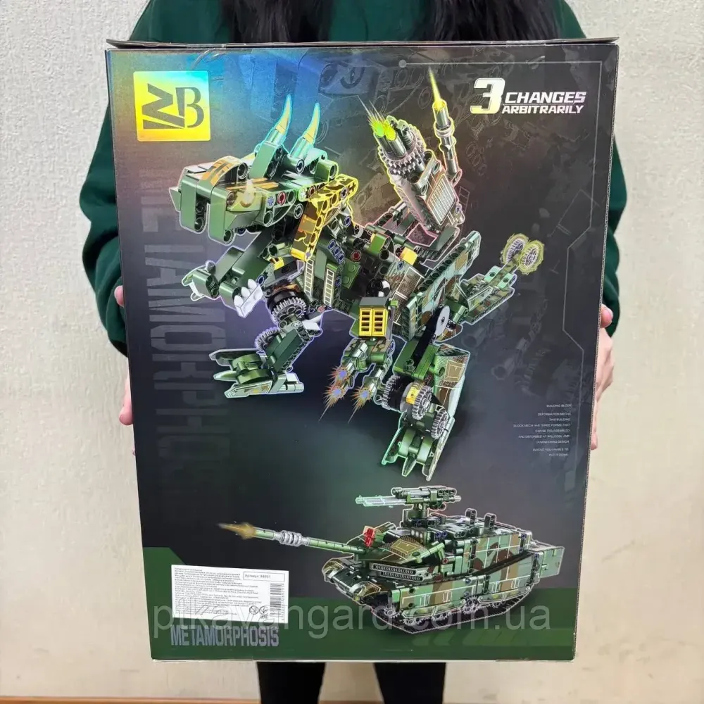 Конструктор 3в1 робот, динозавр, танк 856 деталей, 3 варіанти складання 88031 Хмельницький - фото 2