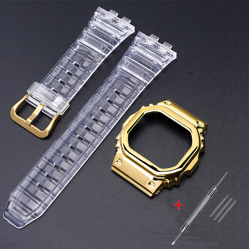 Ремінець + безель (рант) для Casio G-Shock GMW-B5000 Transp GD SBR Київ - фото 1