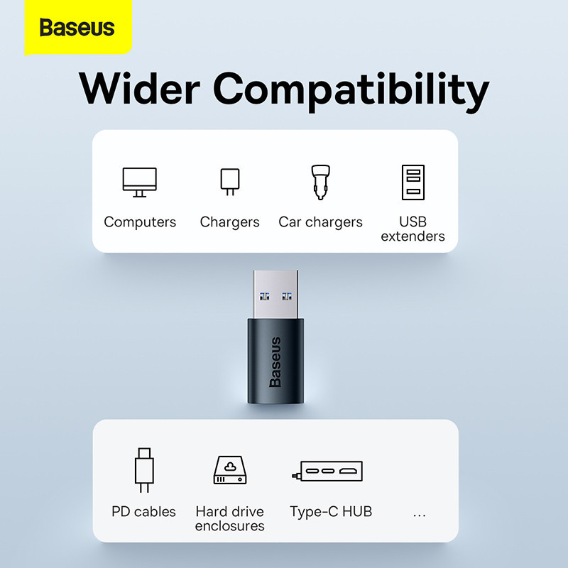 Адаптер Baseus Mini OTG USB 3.1 до Type-C Синій Київ - фото 3