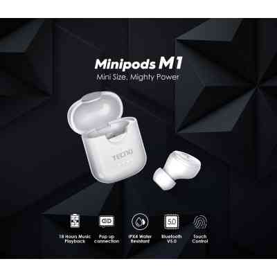 Навушники Tecno Minipods M1 Mono White (4895180759475) Вінниця
