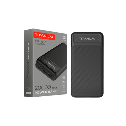 Павербанк 20000 mAh Titanum TPB-913-B чорний Житомир