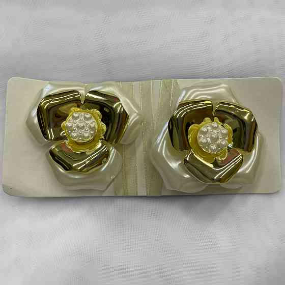 Магніти для штор і гардин Едельвейс набір 2 шт Золотистий з молочним (81-151) Київ