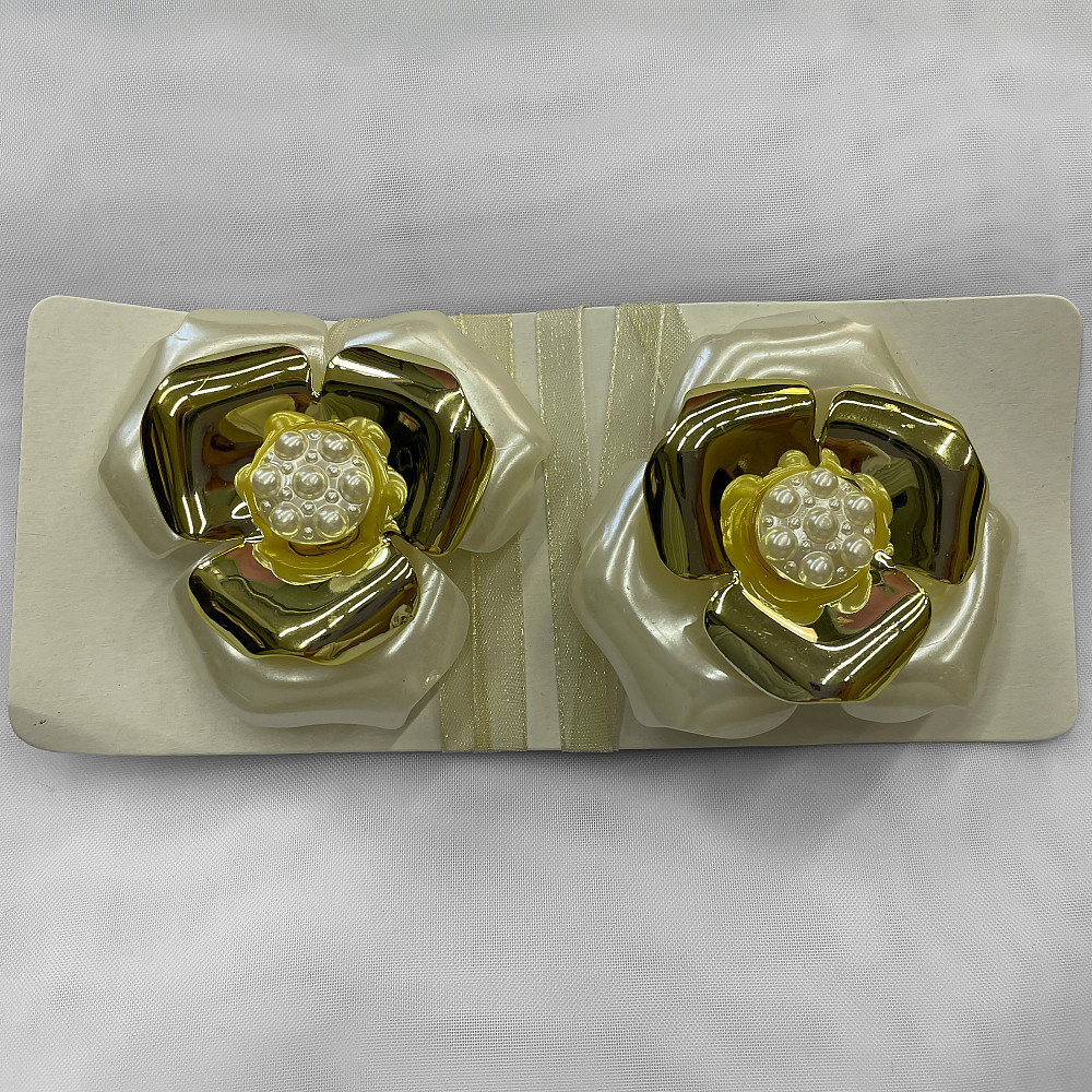 Магніти для штор і гардин Едельвейс набір 2 шт Золотистий з молочним (81-151) Київ - фото 6