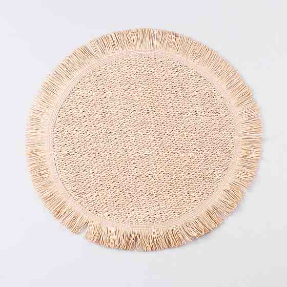 Круглая сервировочная салфетка бежевого цвета Ø38 см Киев