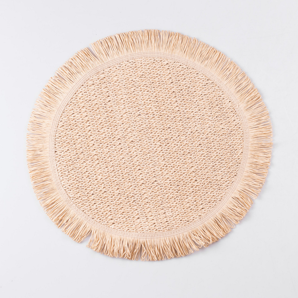 Круглая сервировочная салфетка бежевого цвета Ø38 см Киев - изображение 1
