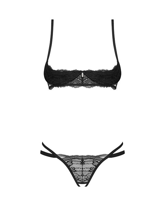 Комплект Obsessive Nutris 2-pcs crotchless set M/L Sex Aura Київ - фото 3