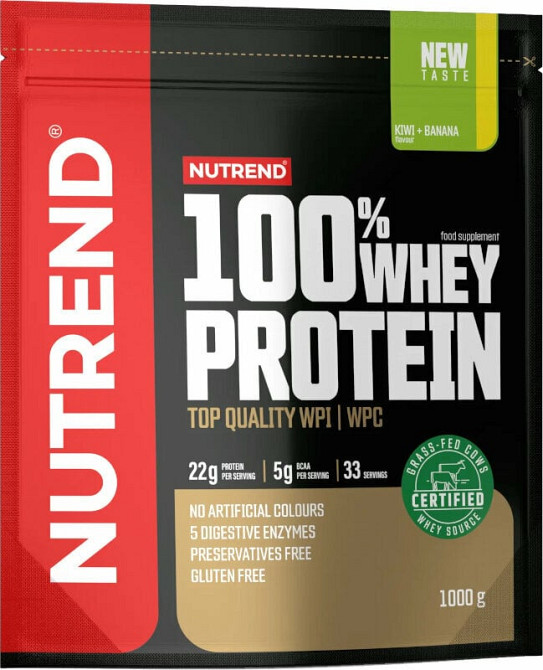 Протеин Nutrend 100% Whey Protein 1000g (Kiwi+banana) Луцк - изображение 1