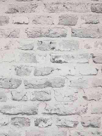 Обои виниловые на флизелине AS creation The Bos 0.53х10 под кирпич структурные белые серые Киев