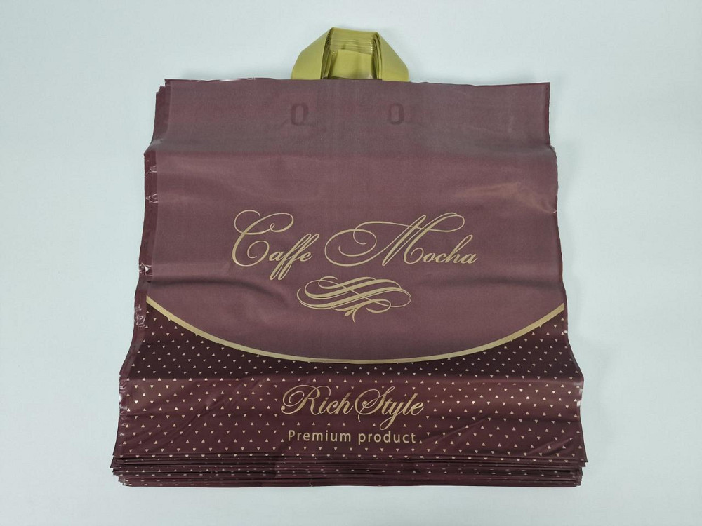 Пакет із петльовою ручкою 45*43(65 мкм)"Кава Моко бардо Ренпако (25 шт.) Харків - фото 1