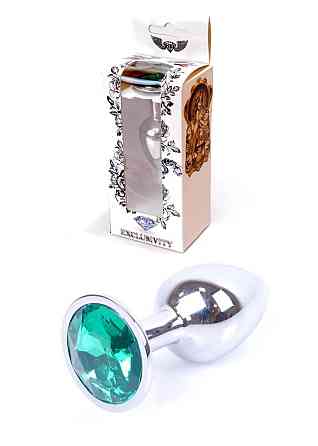 Анальна пробка - Jewellery Silver Plug Green Sex Aura Київ
