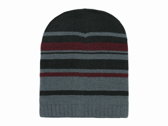 Вязаная мужская шапка в полоску Киев - изображение 1