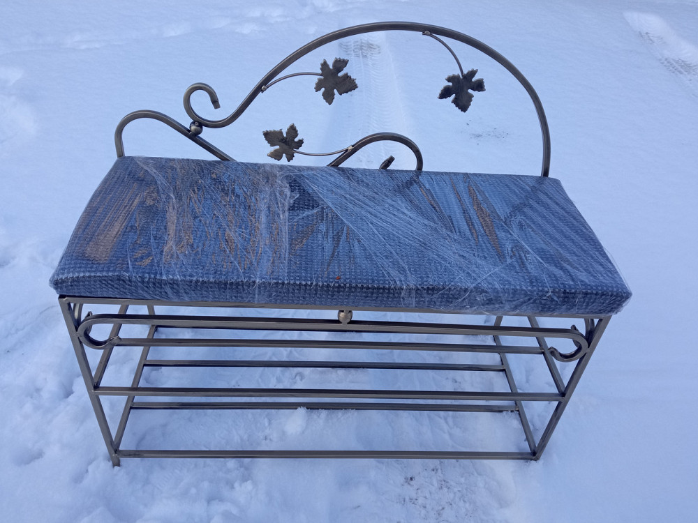 Передпокій банкетка пуфик пуф кований середній зі спинкою M-073 Київ - фото 2