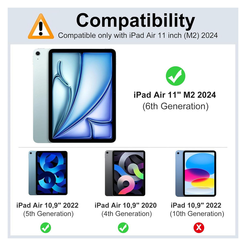 Клавіатурний чохол SENGBIRCH для iPad Air 11 M3 2025/M2 2024 Світло-зелений QWERTY знімна Bluetooth клавіатура Київ - фото 6