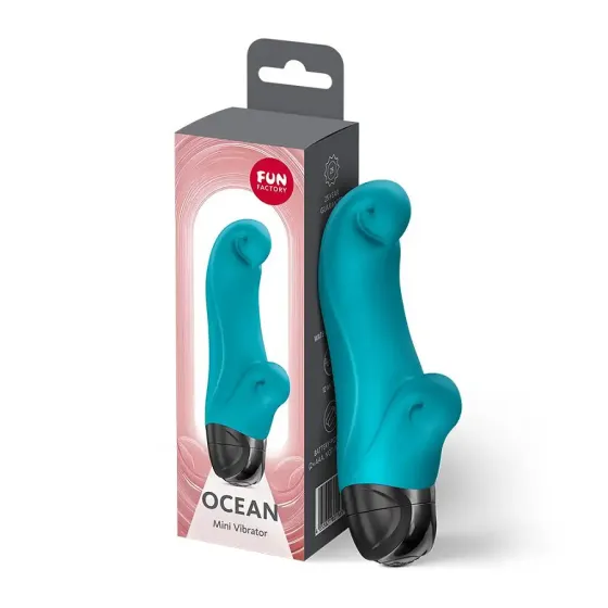 Вібратор-кролик Fun Factory OCEAN Aquamarine, для клітора та точки G, 6 режимів, на батарейках Львів