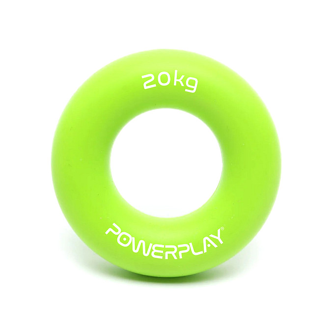 Еспандер кистьовий силіконовий PowerPlay PP-4324 Hand Grip Ring Medium 20 кг. Зелений Каменское - изображение 1