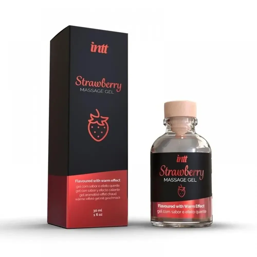 Їстівний масажний гель для інтимних зон Intt Strawberry 30 мл Sex Aura Київ - фото 1