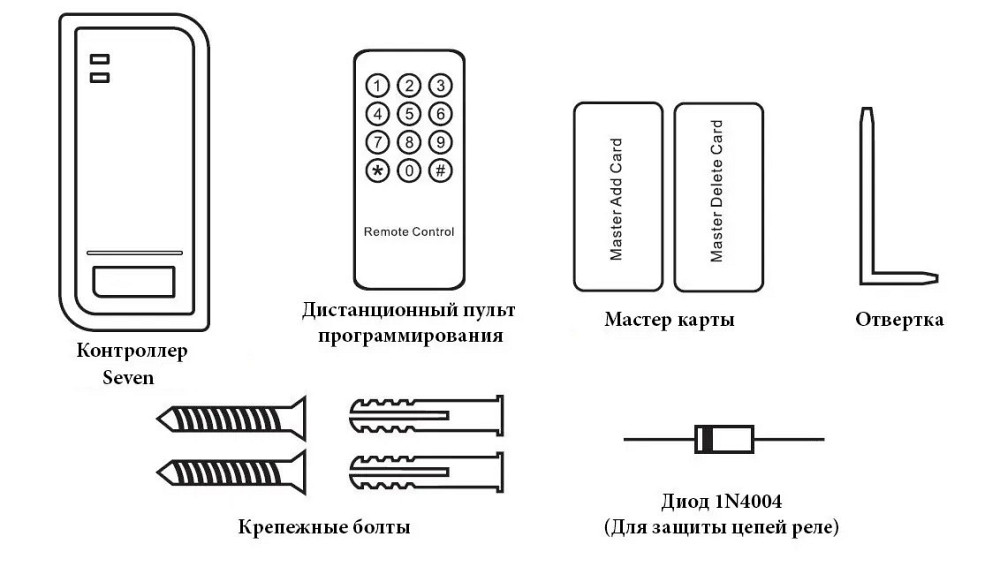 Контролер доступу + зчитувач SEVEN CR-7462w (EM-Marin+ MIFARE) Київ - фото 12