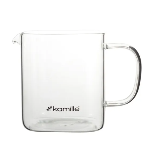 Заварник 1000мл зі з'ємним ситечком скло/нержавіюча сталь 0777M KAMILLE Житомир - фото 8