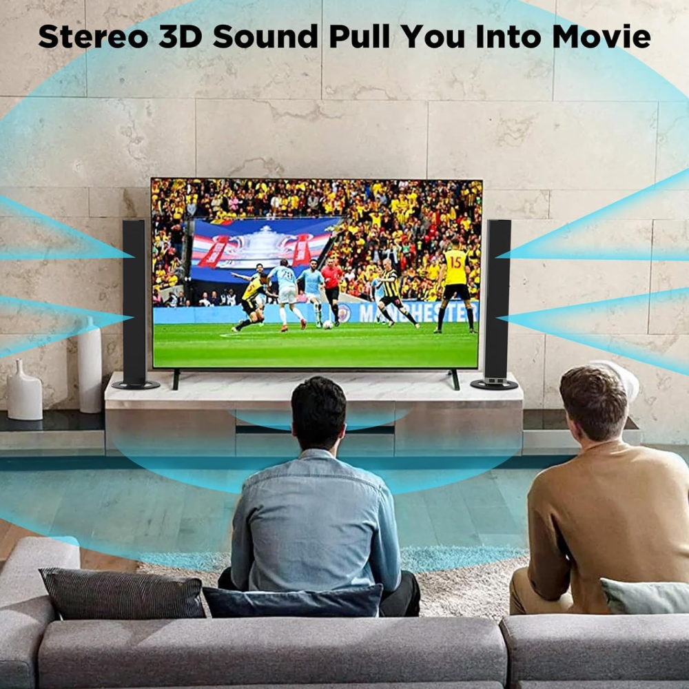 Саундбар 2.0 HoYLluDLL 32" 2-в-1: роздільна конструкція, 3D об'ємний звук, Bluetooth 5.3, HDMI ARC, Оптичний, AUX Київ - фото 8