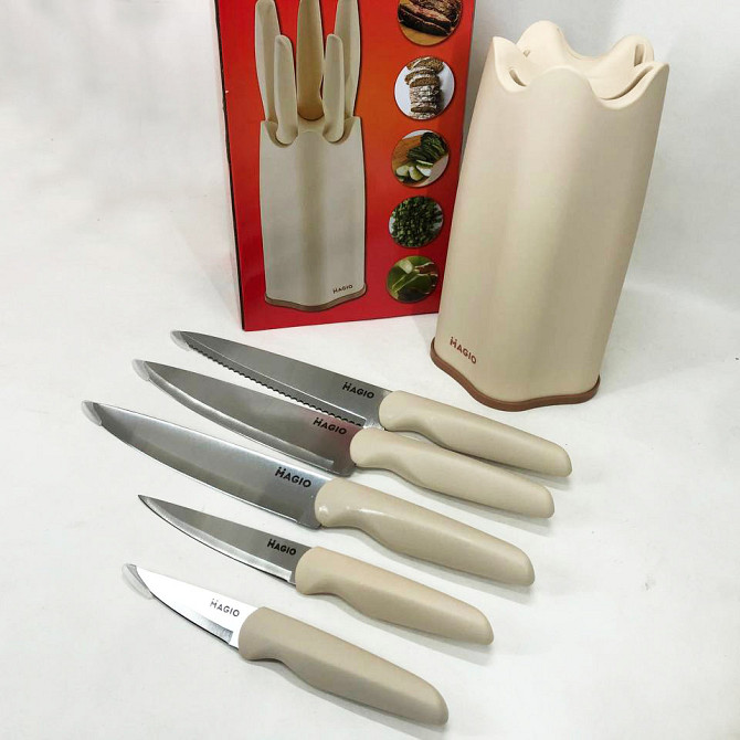 Кухонные ножи из хорошей стали, Ножи для кухонных нужд, Наборы ножей, Набор металлических ножей EF-41 Львов - изображение 4
