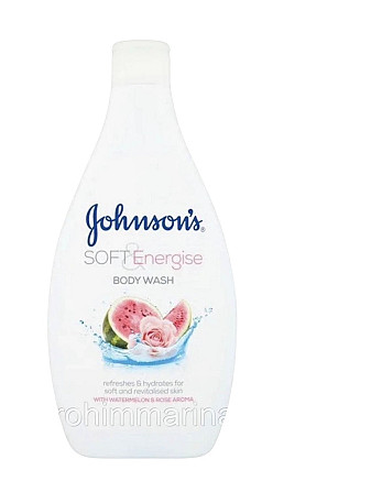 Гель д/душа Johnson soft energise body wash, арбуз и роза, 400 мл Виноградов - изображение 1