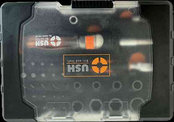 Насадки отверточные Industry USH: с магнитным держателем, адаптерами, трещоткой и отверткой 1/4