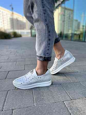 Liya Кросівки жіночі LIYA 106 срібні (весна-літо, шкіра натуральна) (3304) лише 39р. Коломия