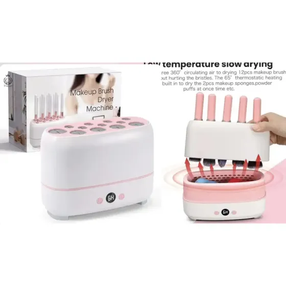 Электрическая сушилка для кистей для макияжа аккумуляторная с термоконтролем и 12 отверстиями Коломия