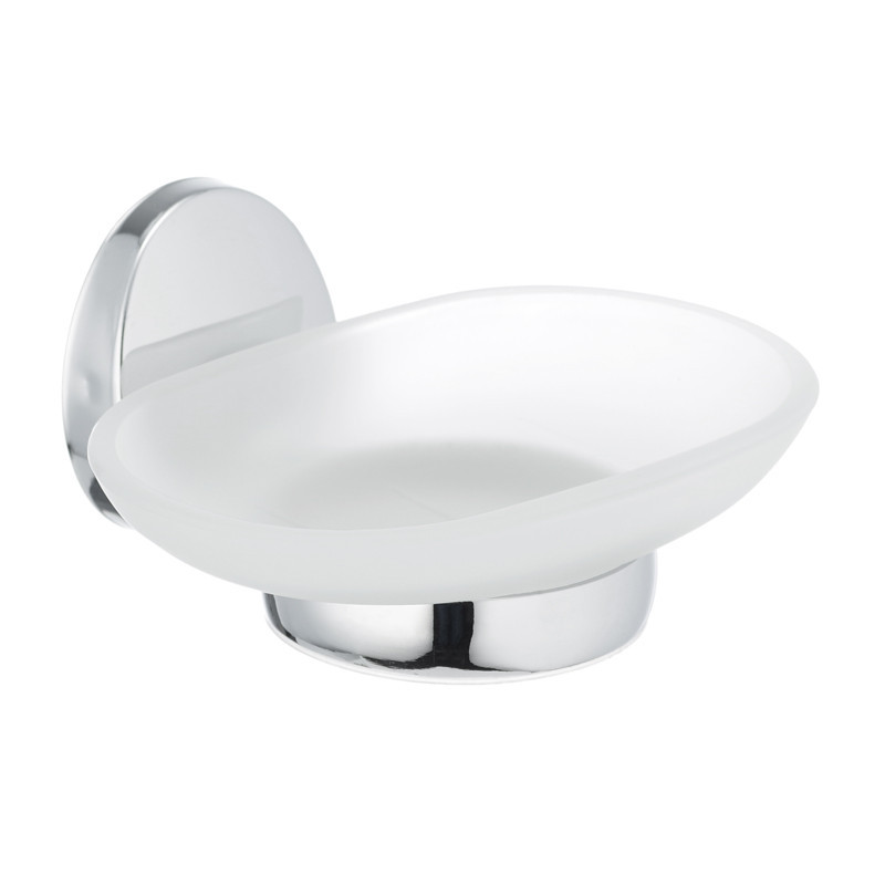 Мыльница настенная Zerix LR3302 матовая со стеклянной чашей и металлическим креплением (LL1421) Черновцы - изображение 1