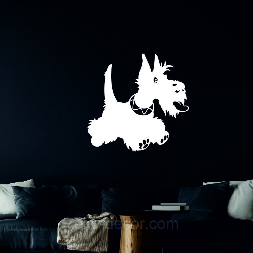 Декоративне настінне Панно «Шотланський тер'єр», Декор на стіну 90*90 см, Білий Київ - фото 7