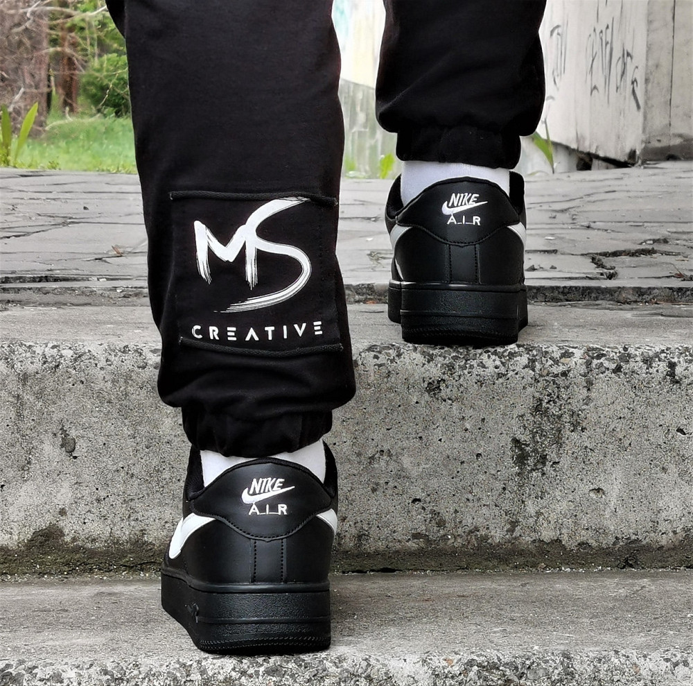 Кроссовки Nike Force Черные Мужские Кожаные Найк Форсы (размеры: 41,42,43,44,45) Видео Обзор Днепр - изображение 3