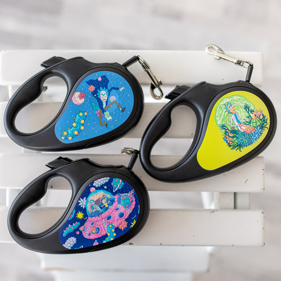 Повідець-рулетка для собак WAUDOG R-leash, малюнок "Рік та Морті 1", M, до 25 кг, 5 м, світлові Коломия - фото 4