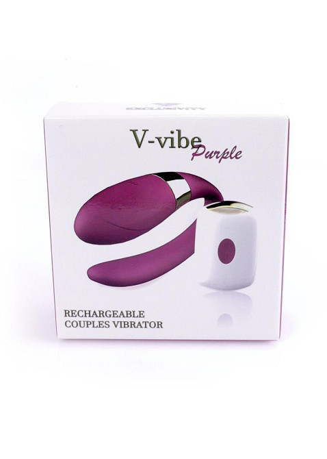 Вібратор для пар - V-Vibe Purple, USB, 7 Function, Remote Control Sex Aura Київ - фото 7