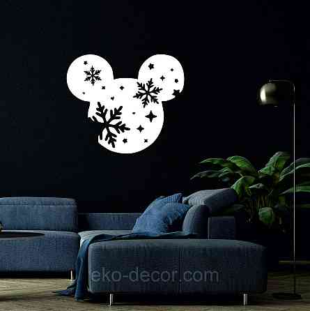 Декоративное настенное Панно «Микки Маус», Декор на стену 110*92 см, Белый Киев