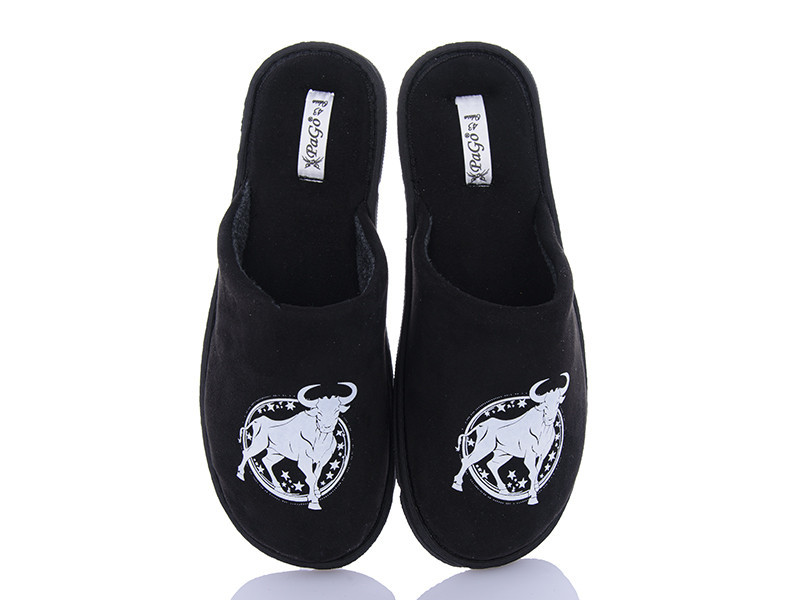 Капці Телець Знак зодіаку Чоловічі закритий носок Pago 20.04-20.05 чорний 45 Одеса - фото 2