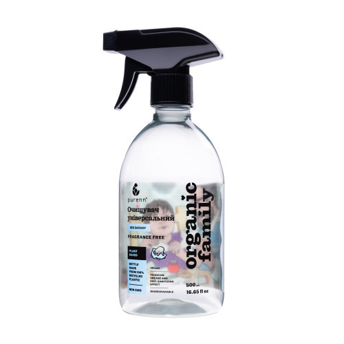 Натуральний універсальний очищувач FRAGRANCE FREE неароматизований Purenn Organic Family 0,5 л Вінниця - фото 1