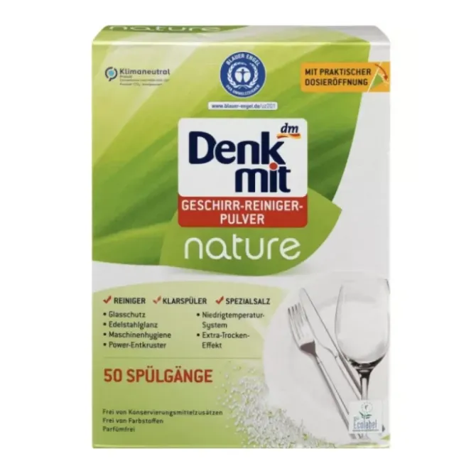 Бесфосфатный порошок Денкмит Натуре для посудомоечных машин Denkmit Nature Geschirr - reiniger 1 кг  Львов - изображение 1