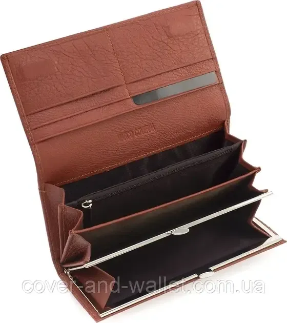 Класичний шкіряний жіночий гаманець на магнітній фіксації Marco Coverna Київ - фото 8