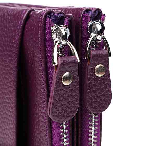 Яскравий жіночий гаманець з натуральної шкіри CANPELLINI 20873_1 Фіолетовий Київ