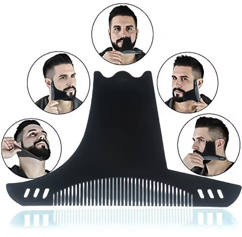 Шаблон для бороды, трафарет для бороды и усов, стайлер, триммер для бороды, чорный Киев - изображение 1
