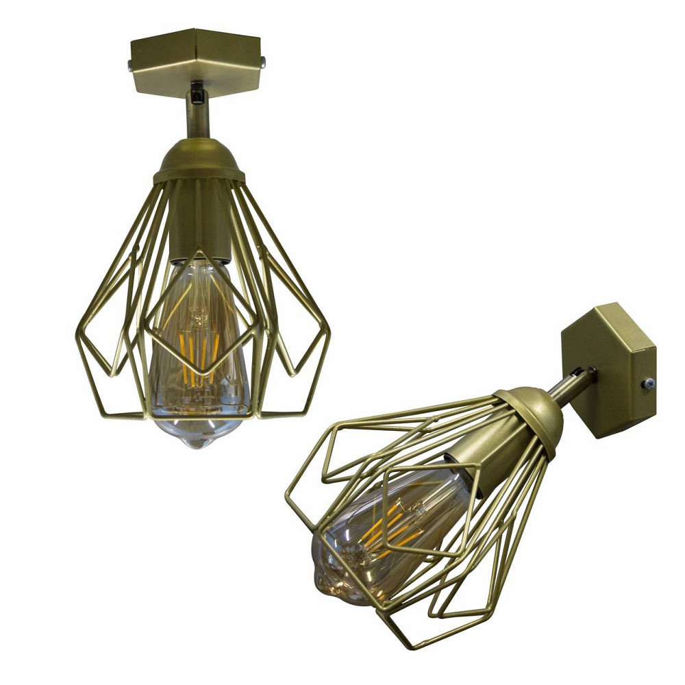 Винтажный светильник лофт на стену Е27 Milan 538-1 G Киев - изображение 4