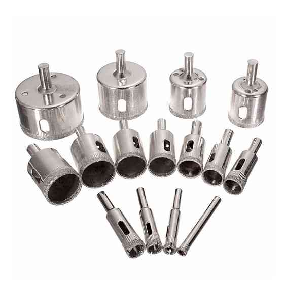 Алмазні коронки, коронки для плитки, коронки для розеток, коронки по керамограніту, коронки для плитки набір 15 штук (753484254) Київ