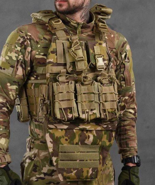 Плитоноска мультикам із напашником під плити 25 на 30 зі швидким скиданням і підсумками Одеса - фото 12