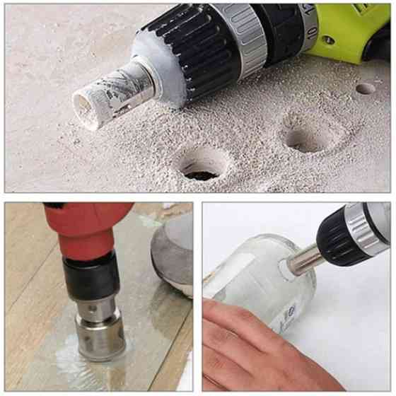 Алмазні коронки, коронки для плитки, коронки для розеток, коронки по керамограніту, коронки для плитки набір 15 штук (890873101) Київ