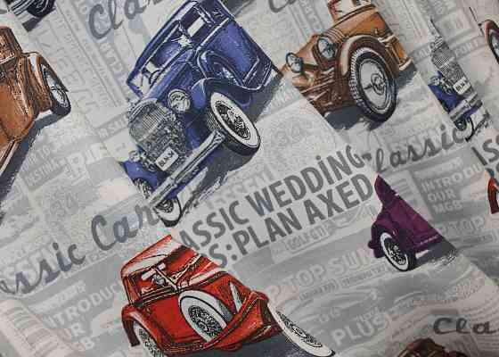 Комплект готовых фото-штор VR-Textil Classic Car № 1499ш Разноцветный 100х270 см 2 шт (31-774) Киев
