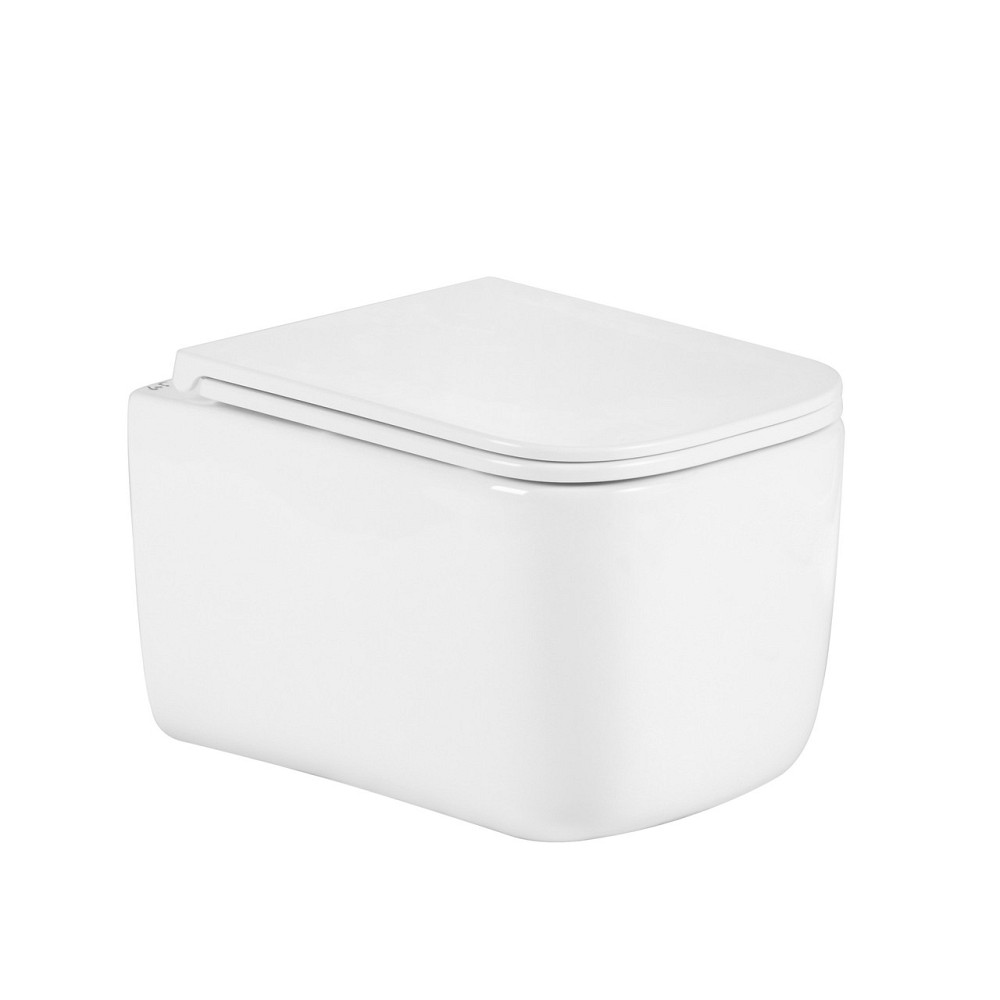 Унітаз підвісний Qtap Gemini Ultra Quiet 485×340×350 мм, White, із сидінням Slim Duroplast / Soft-close / Quick Release Київ - фото 1